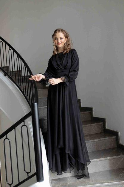 Black Mermaid Evening Dress