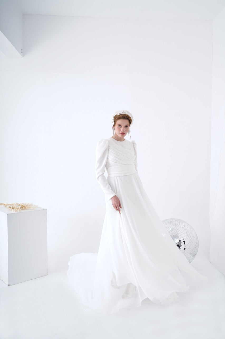 Kupferfarbenes funkelndes Abendkleid