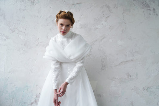 Robe de soirée scintillante couleur cuivre