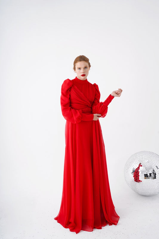 Robe de soirée scintillante couleur cuivre